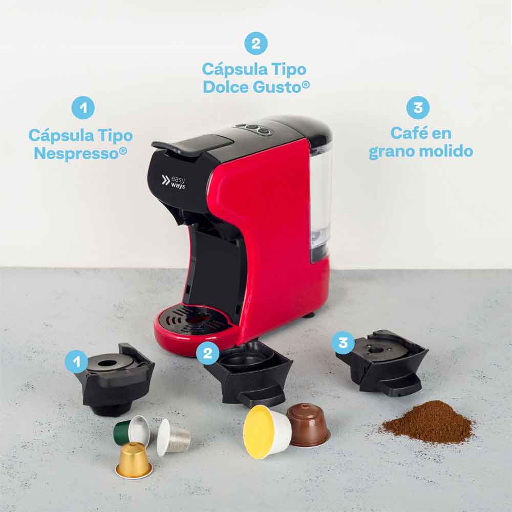 Cafetera Multi Capsula Roja