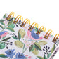 Mini Bloc de Notas 4x5 Espiral Interlineado Flores y Pájaros