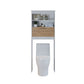 Mueble de Baño WC Ahorrador de Espacio Color Blanco / Madera
