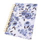 Cuaderno Espiral Tapa Dura Flores Azules