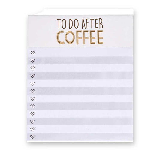Bloc de Notas 4x5 Interlineado To Do After Coffee