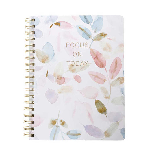 Cuaderno Anillado Grande Ecocuero - Floral Focus